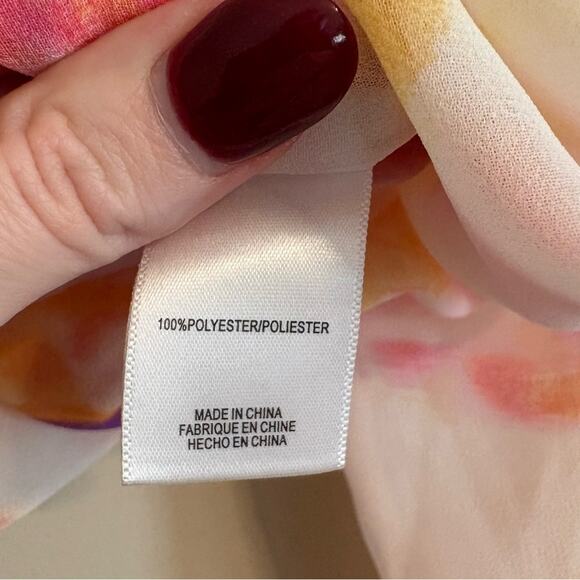 NWT WAYF Jess Tie Dye Wrap Crop Top Long Sleeve Size Medium - Picture 7 of 8